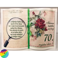 Posvetilo v obliki knjige za 70 let - Zelena